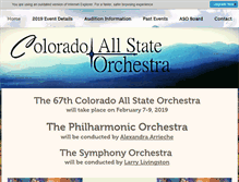Tablet Screenshot of coloradoallstateorchestra.org